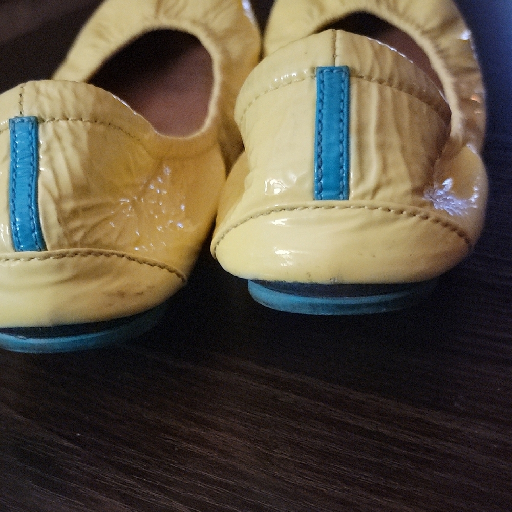 Yellow Patent Ballet Flats - Picture 3 of 7